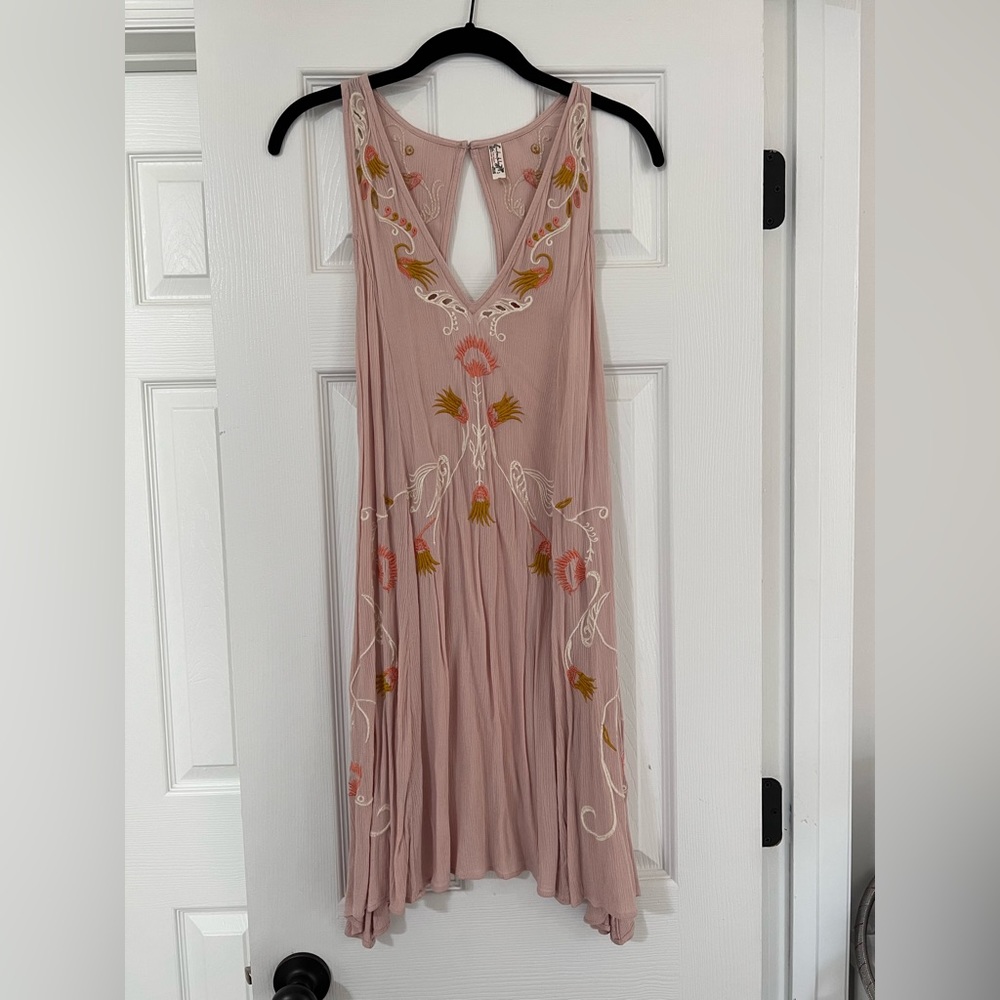 Dusty pink free people tank dress brand new with tags!